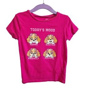 Nickelodeon Kids Size 4T Paw Patrol Tee Shirt Pink Todays Mood Skye Puppy Dog